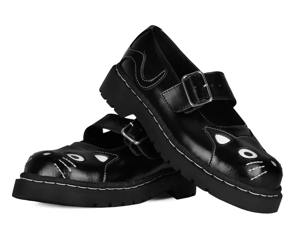 Black Kitty Mary Janes