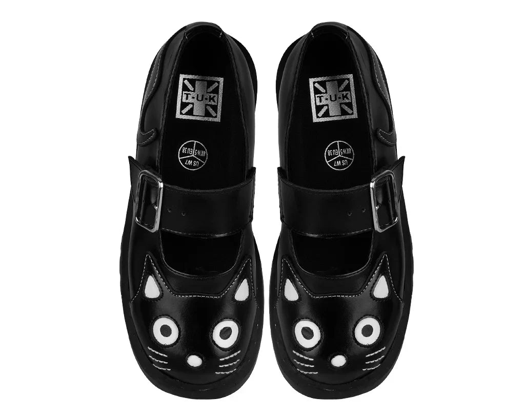 Black Kitty Mary Janes